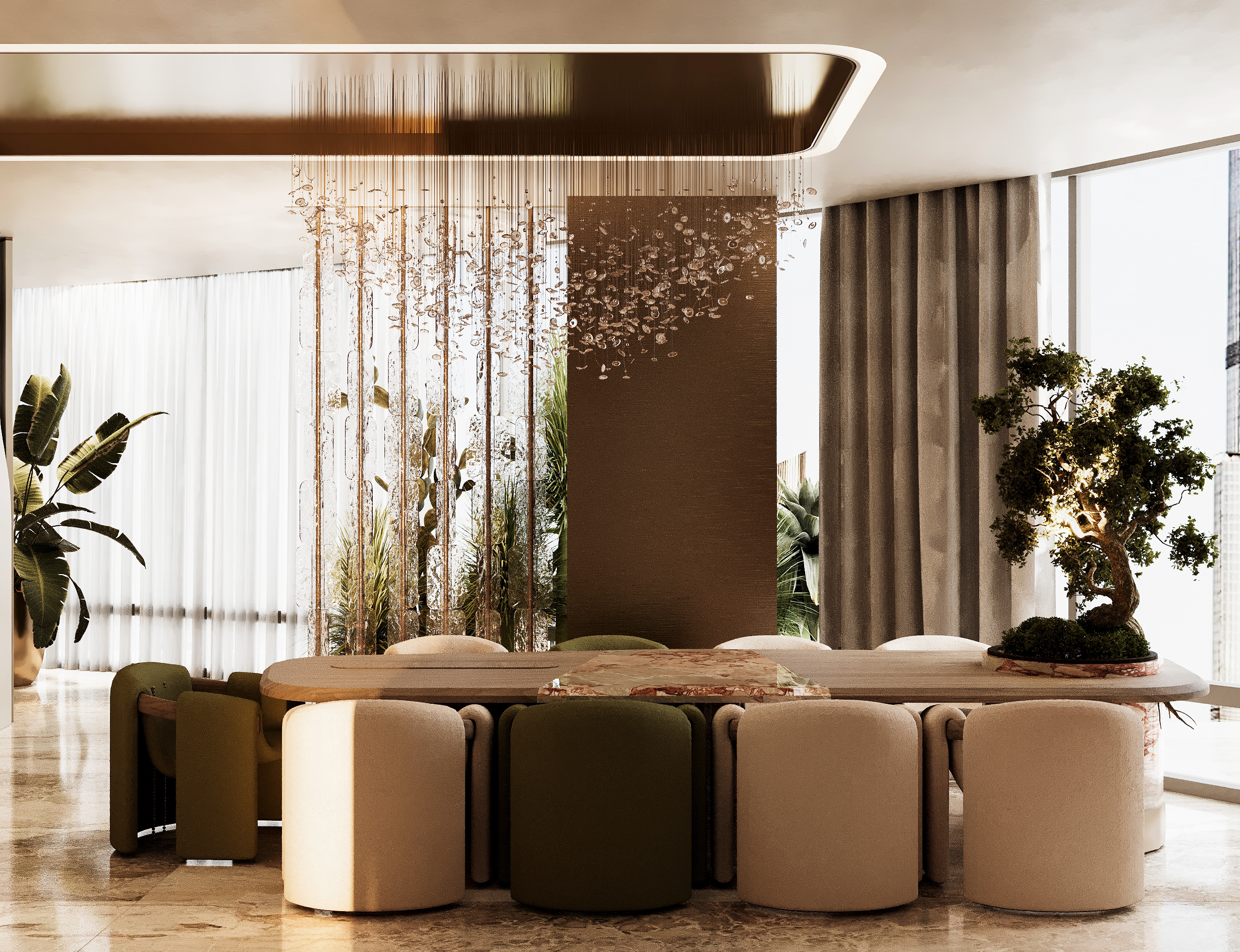 Burj Khalifa - Five bedroom apartment — Residential interior design, Dubai, UAE (view 3) | تصميم شقق برج خليفة, ديكور شقق دبي, تشطيب شقق فاخرة دبي, تصميم داخلي 5 غرف, ديكورات شقق دبي الإمارات | Burj Khalifa apartment design, Dubai luxury apartment interior, 5-bedroom apartment finishing, premium residential design Dubai